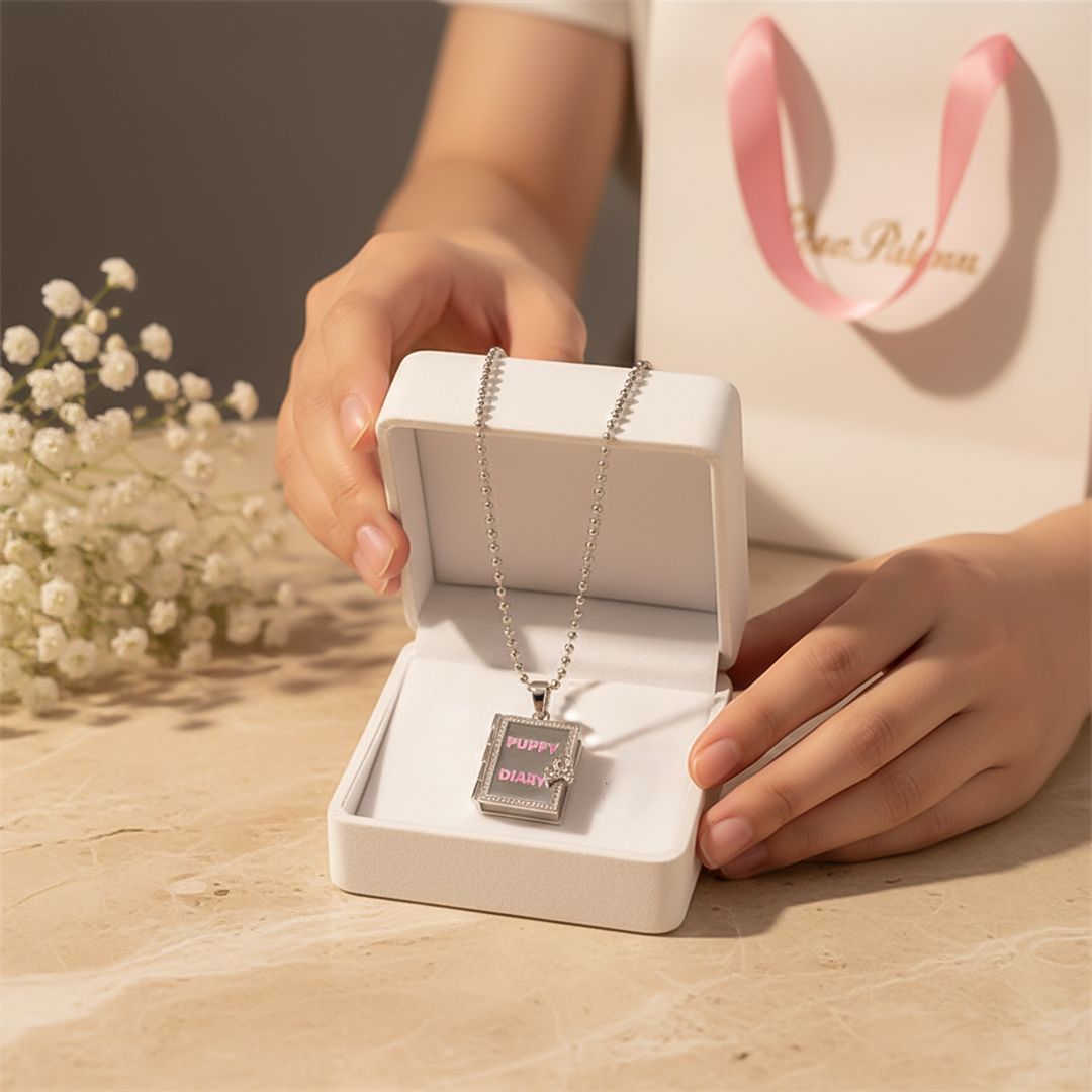 For Memorial-Puppy Diary Unboxing Necklace