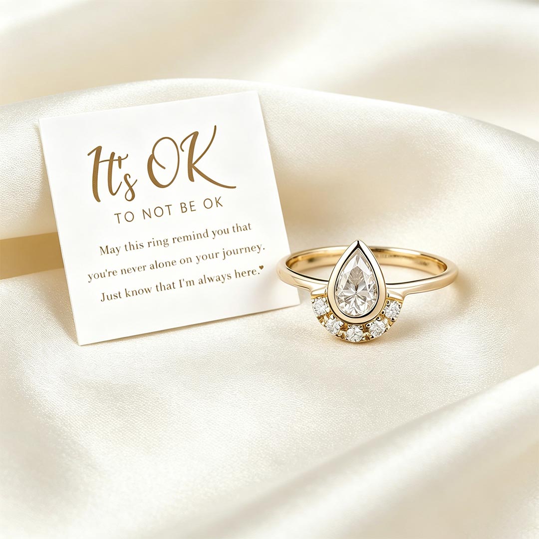 For Self -Teardrop-Edged Diamond Ring