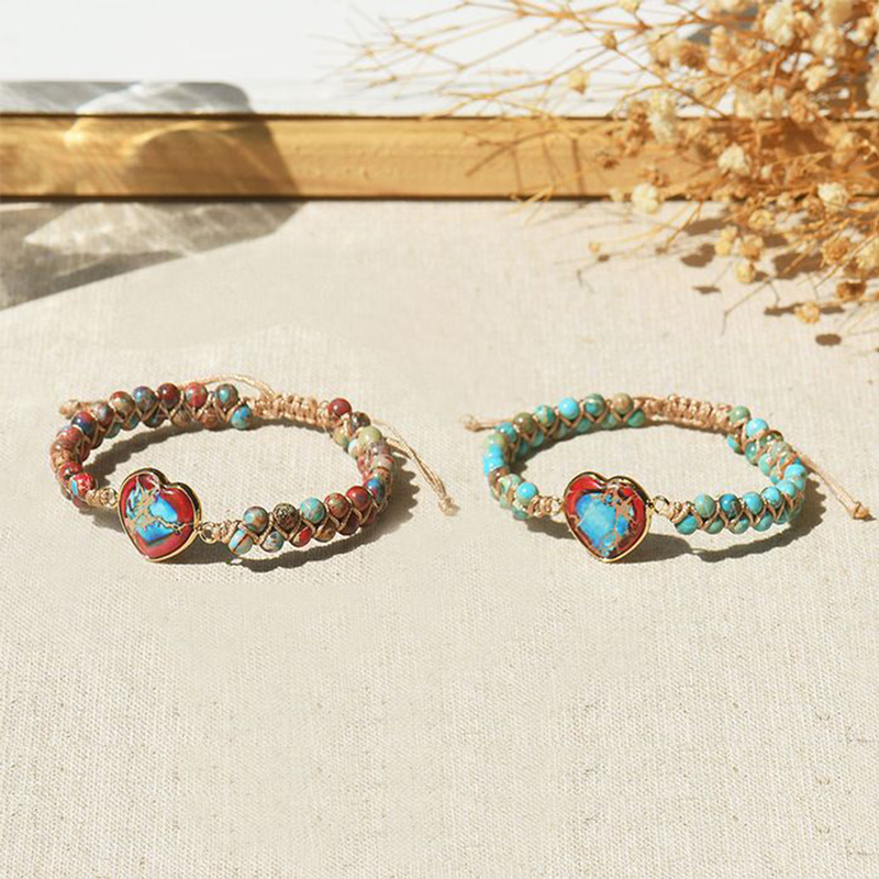 For Daughter-in-law - I Will Forever Love You Heart Beads Bracelet