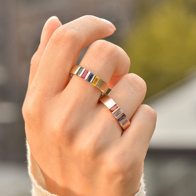 For Mother -  Family Elegant Birthstone Custom Ring