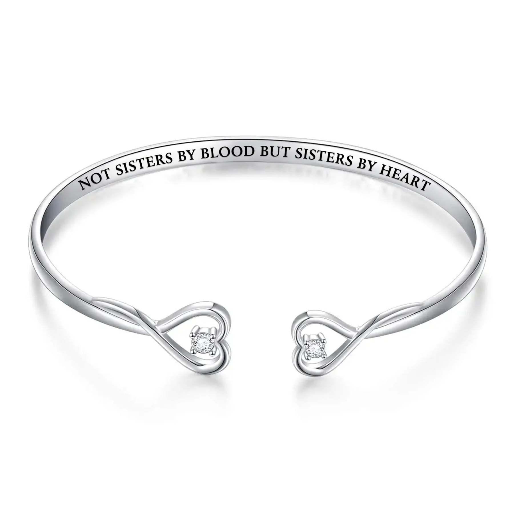 For Friend - Not Sisters By Blood But Sisters By Heart Heart Style Bracelet-37bracelet