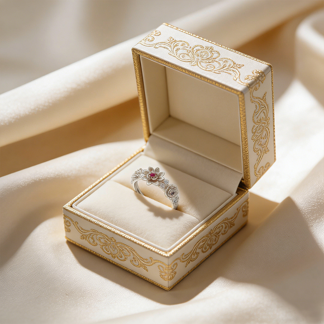 For Mom-3D Birth Flower Personalized Ring