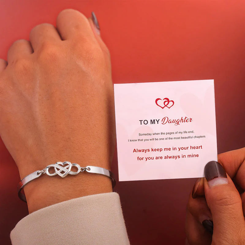 For Daughter - Always Keep Me In Your Heart  Infinity Bracelet-37bracelet