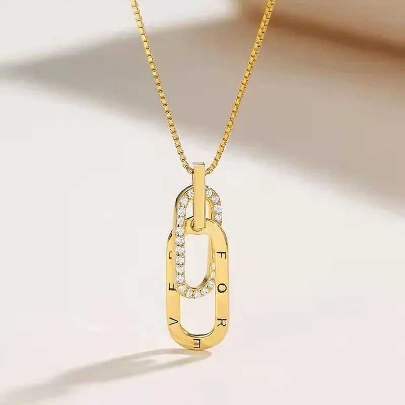 For Daughter - S925 We Are Forever Linked Together Circle Necklace
