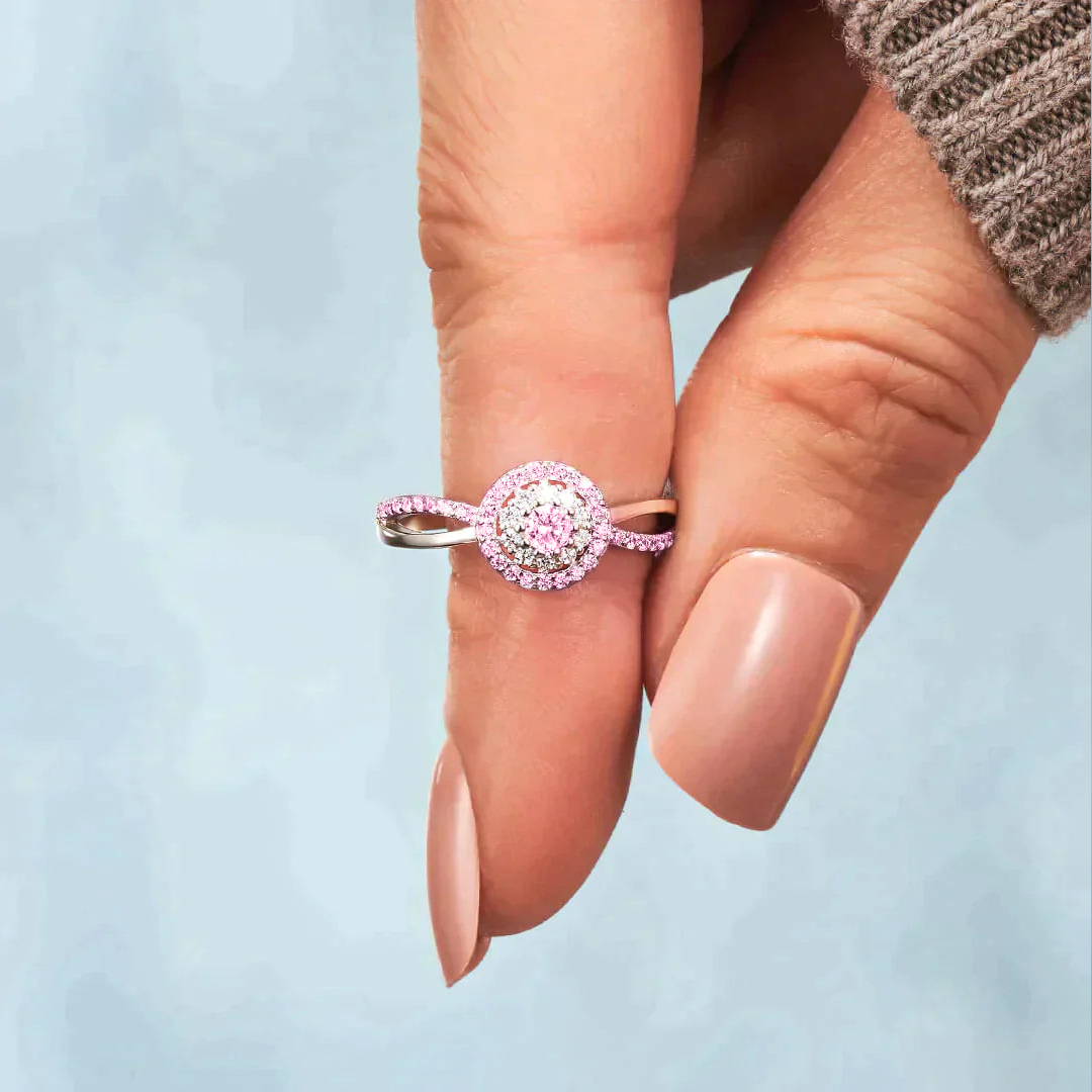 S925 Raise Awareness I Am Enough Circle Ring
