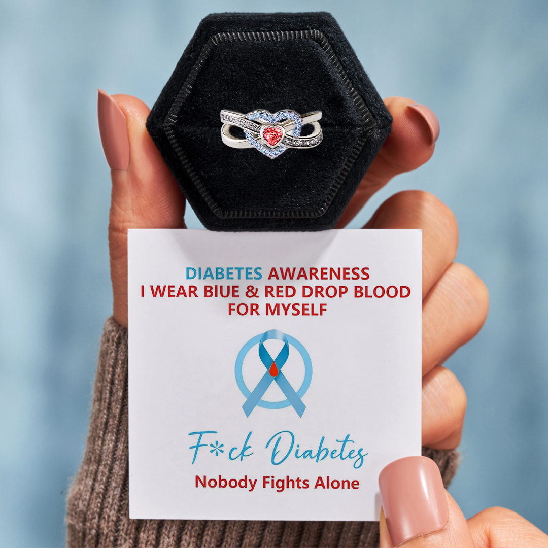 I WEAR BLUE & RED DROP BLOOD INFINITE LOVE RING