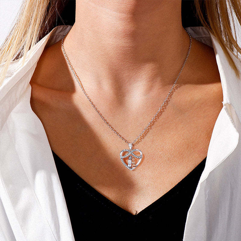 For Niece - S925 You Will Always Have Me And I Will Always Have You Infinity Heart Necklace