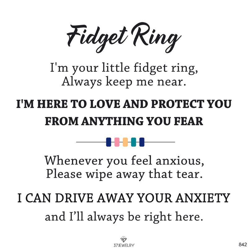 Mental Health-Colorful Bead Spinner Ring