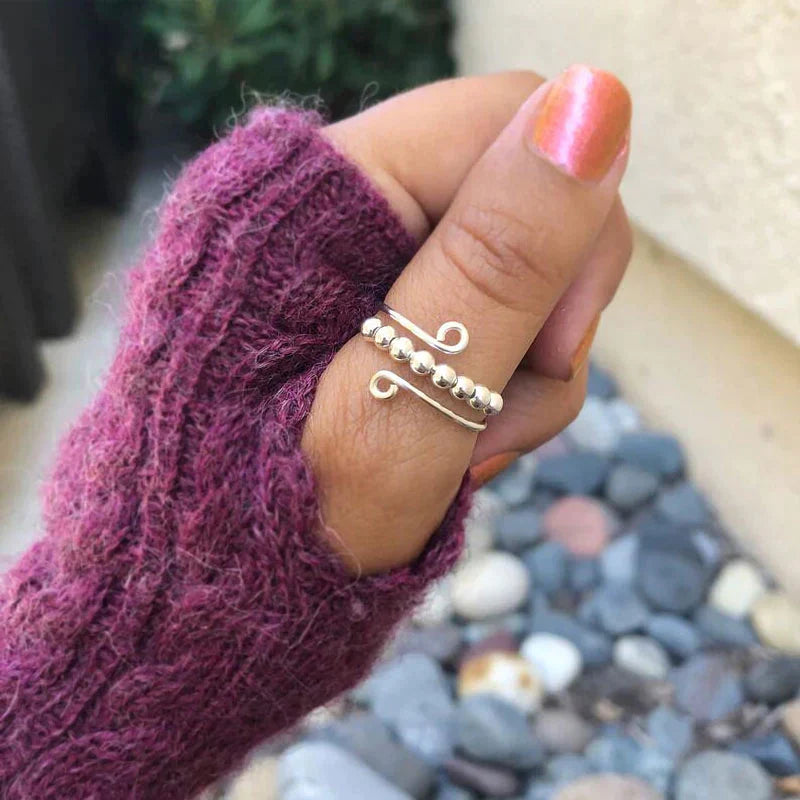 For Daughter - Drive Away Your Anxiety Circle Beads Fidget Ring-37bracelet