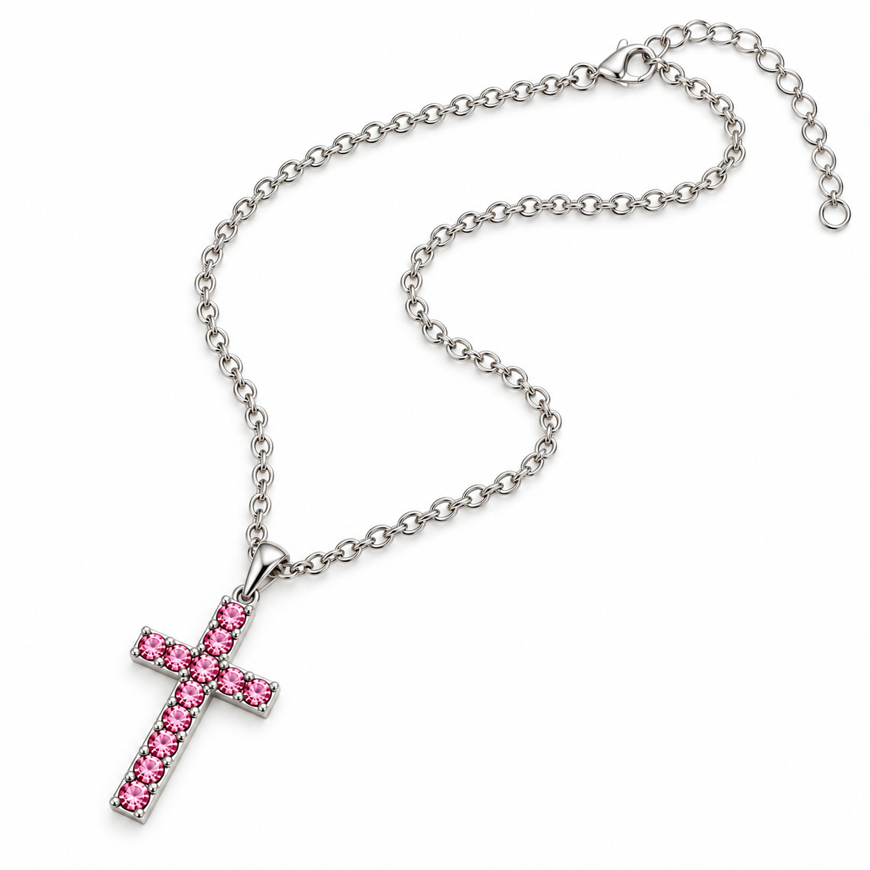Breast Cancer Awareness Cross necklace