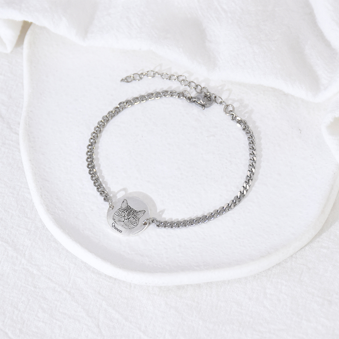 Custom Pet Face Portrait Bracelet