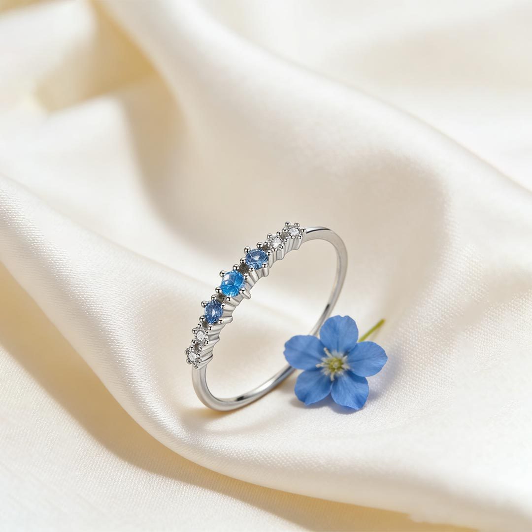 Colorectal Cancer Awareness-Blue Gradient Ring