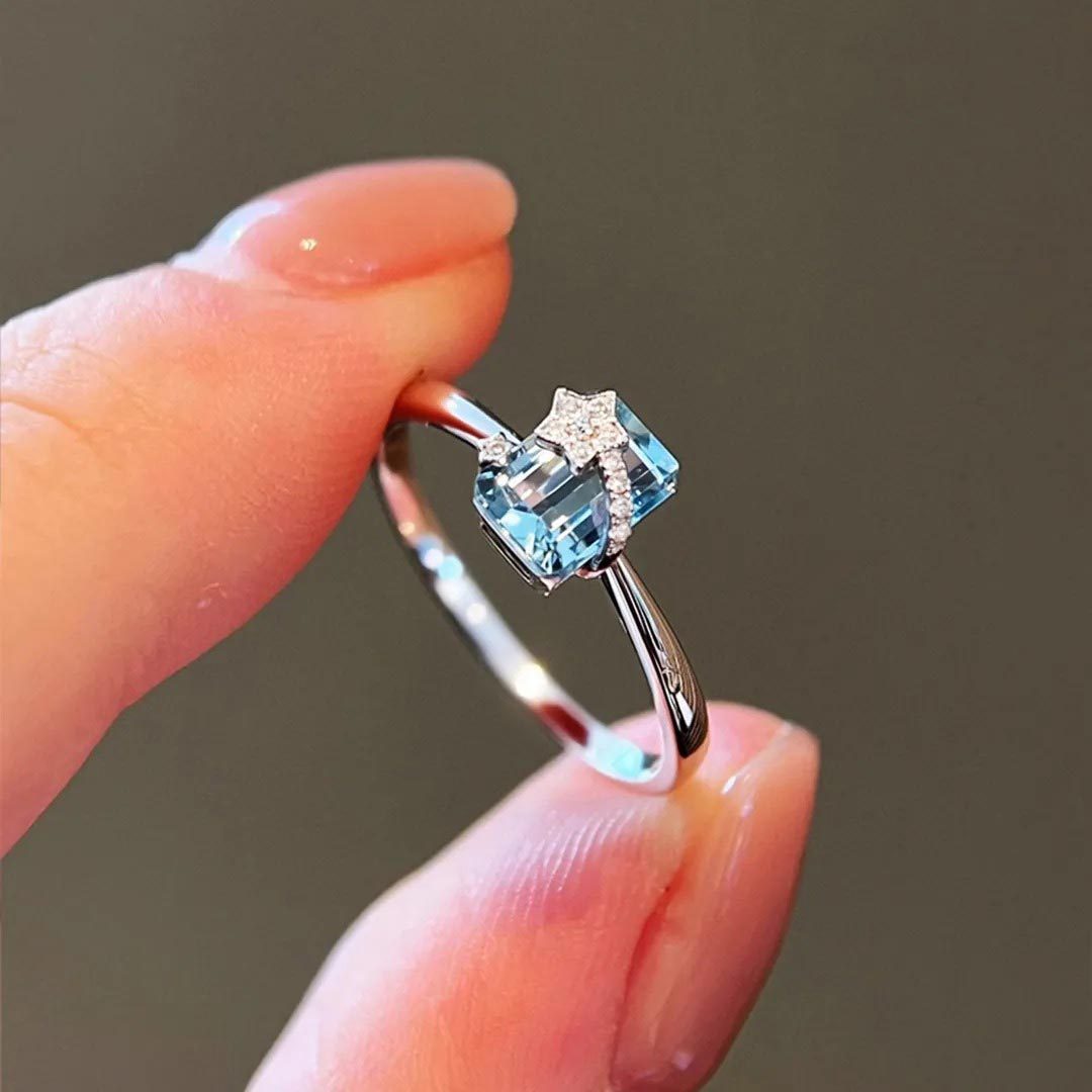 To my bonus daughter-Lucky Aquamarine Ring