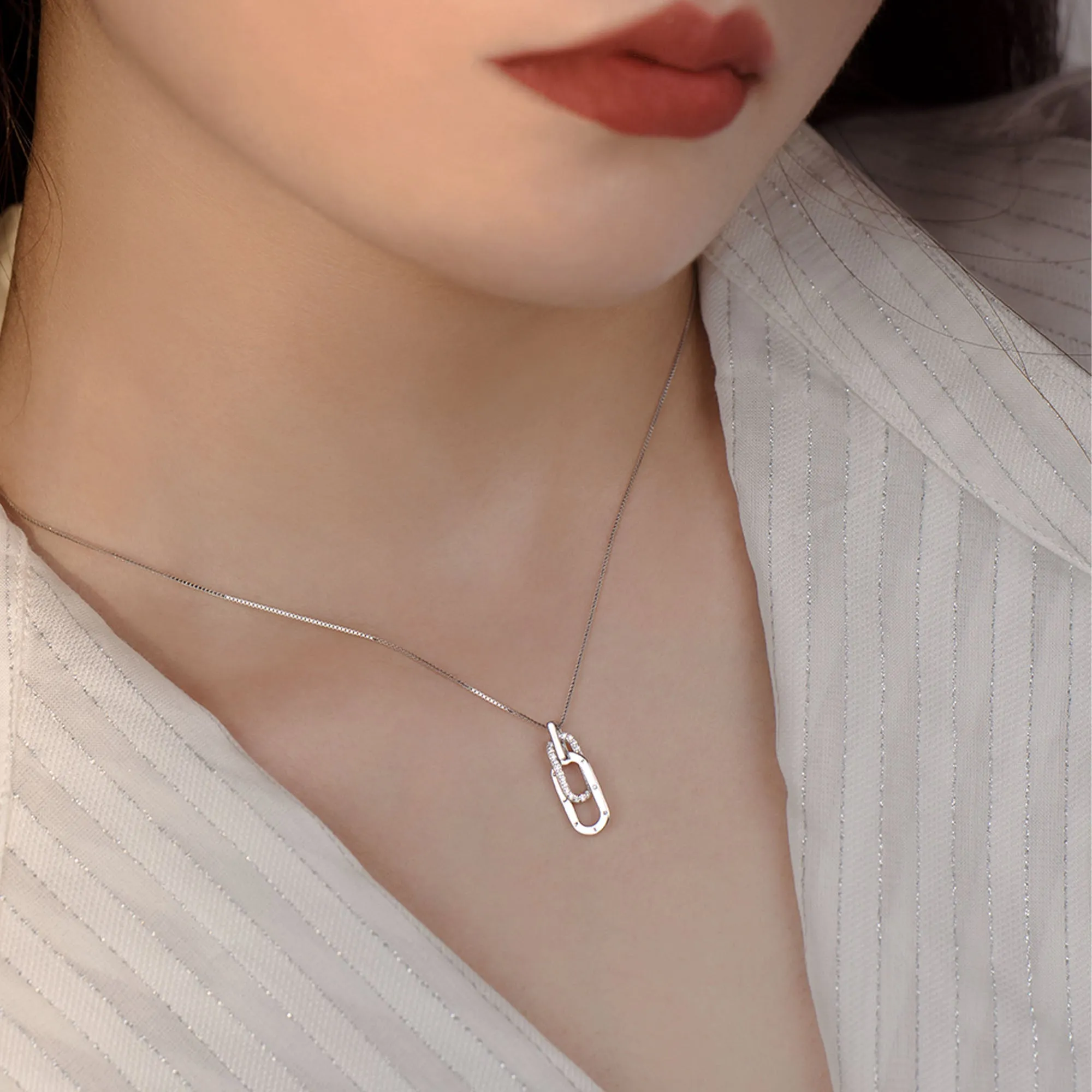 For Daughter - S925 We Are Forever Linked Together Circle Necklace