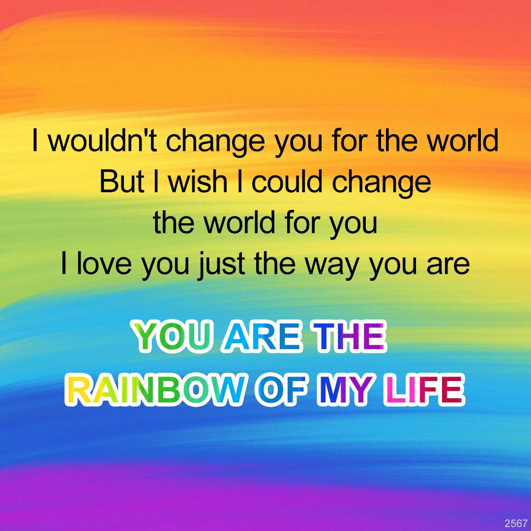 You Are the Rainbow of My Life  Heart Rainbow Adjustable Ring