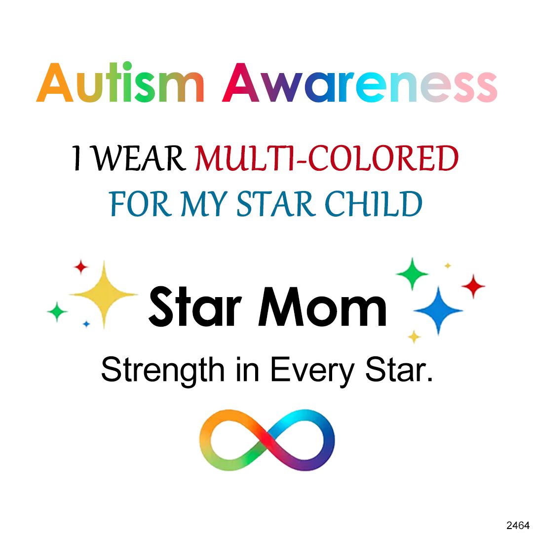 Autism Awareness-Colorful Heart-Link Circle Necklace