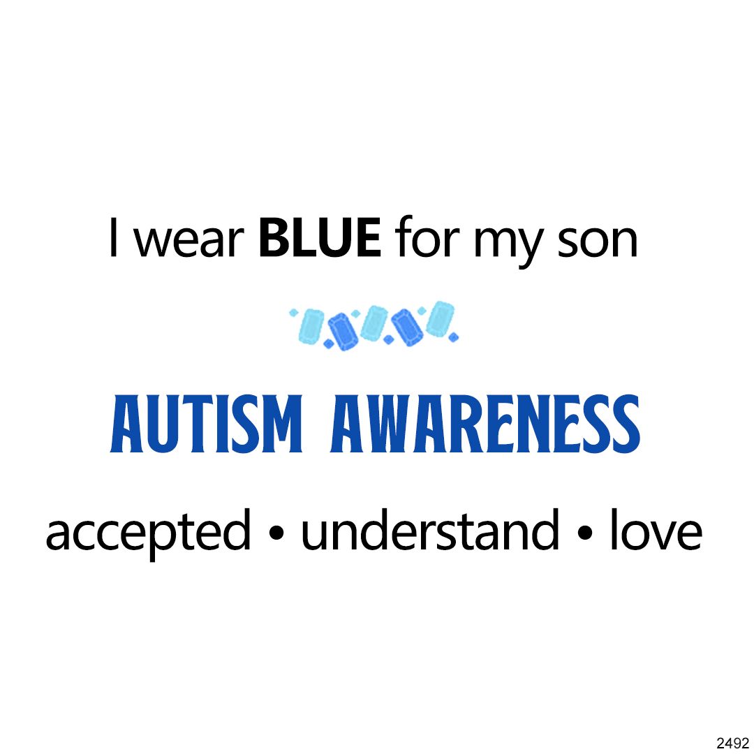 Autism Awareness-Blue Gradient Cross Necklace