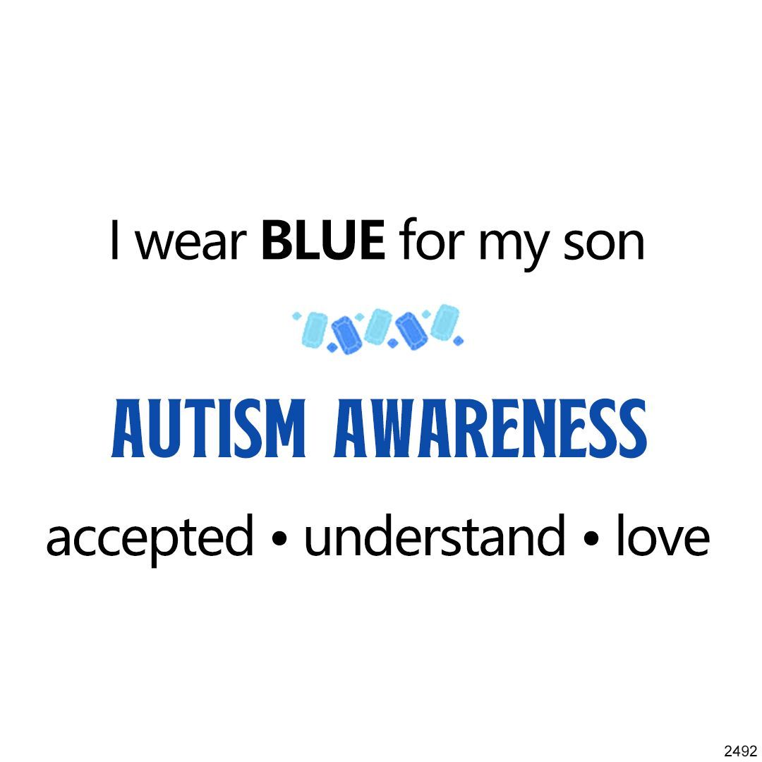 Autism Awareness-Blue Gradient Cross Necklace