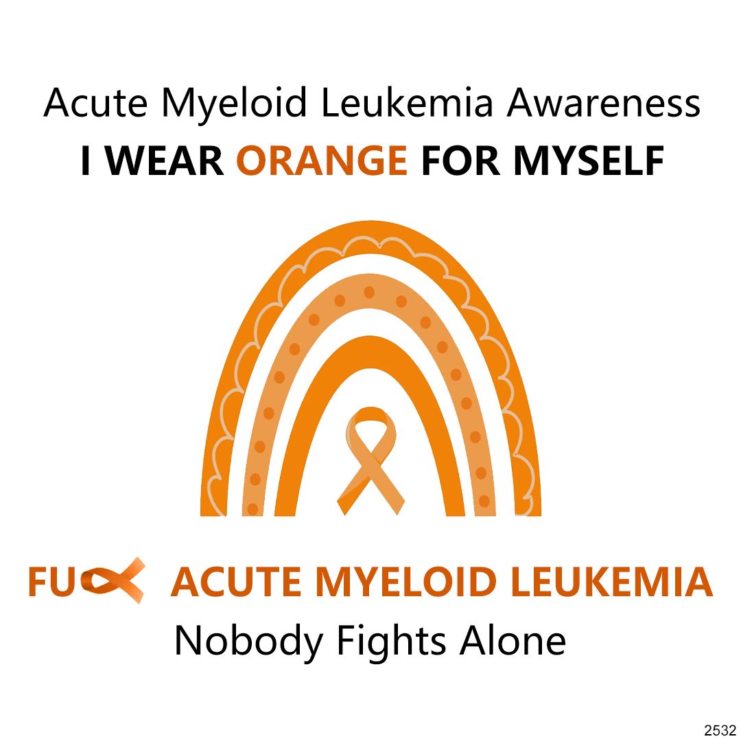 Acute Myeloid Leukemia Awareness Orange Infinity Ring