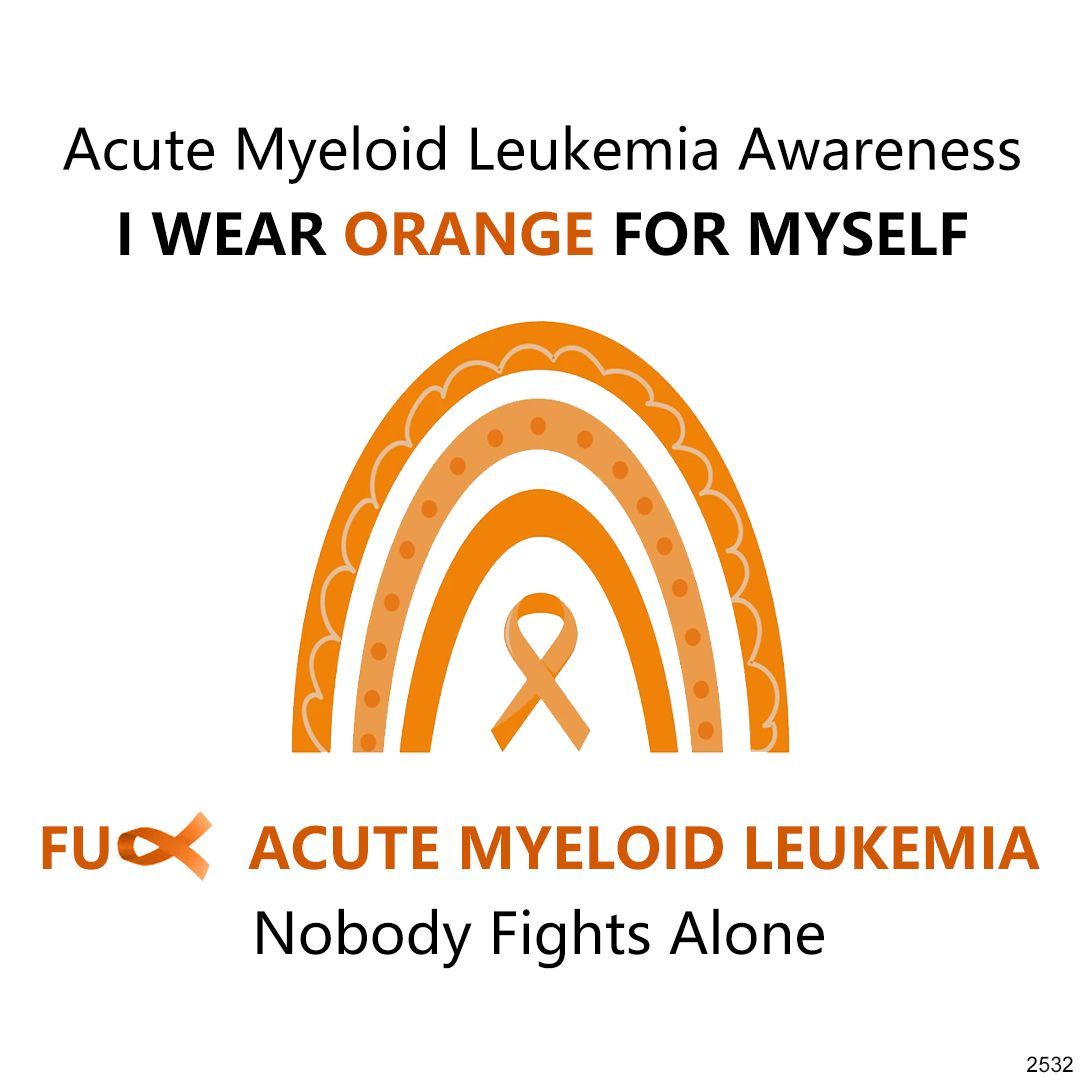 Acute Myeloid Leukemia Awareness Orange Infinity Ring