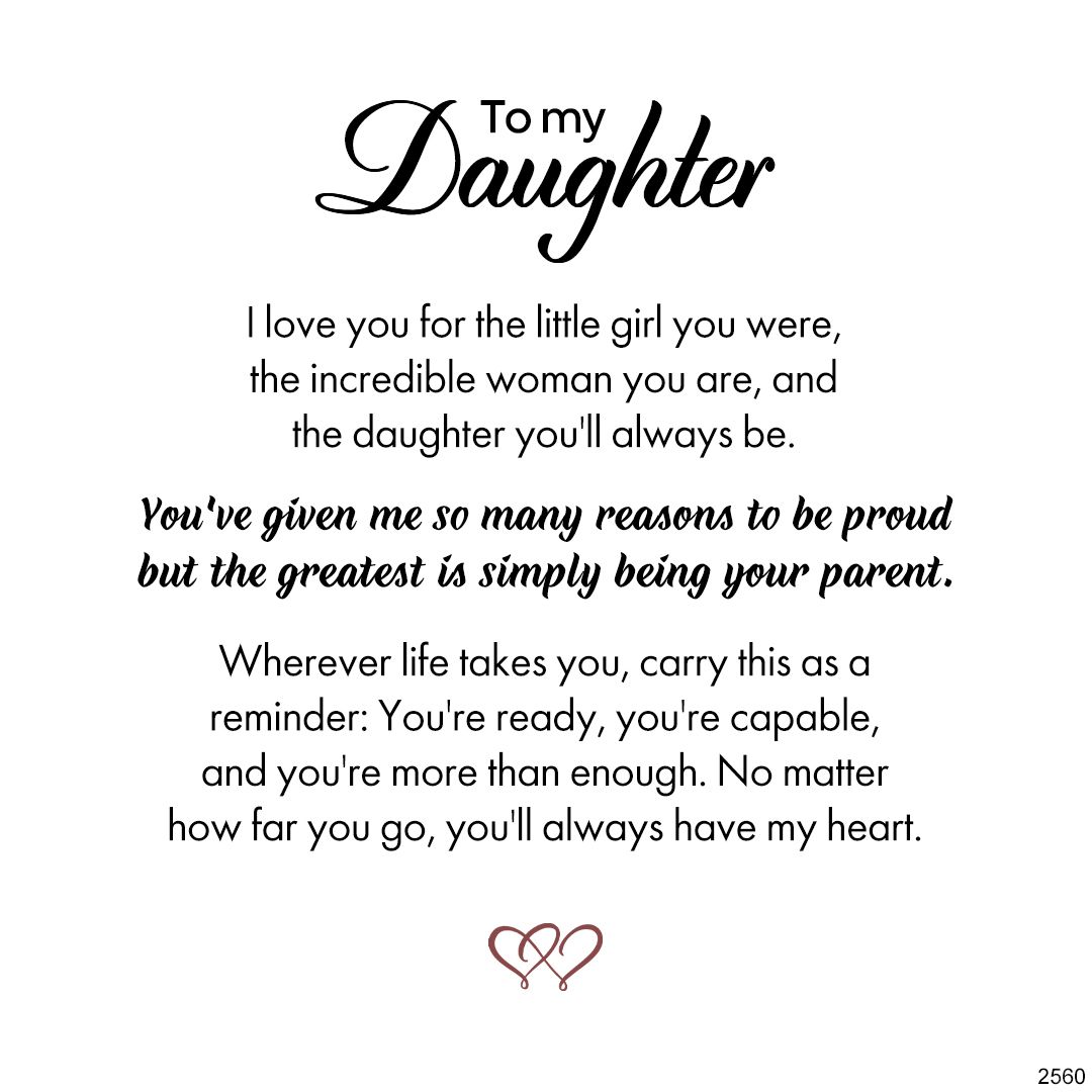 To my Daughter No matter how far you go, you'll always have my heart - Infinite Heart Bracelet