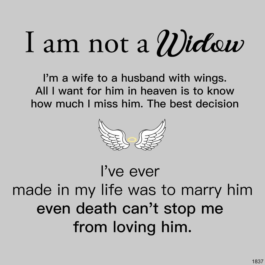 For Memorial - I Am Not a Widow Tiny Heart With Wings Ring