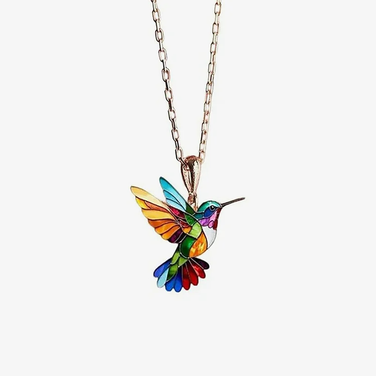 Colorful Hummingbird Necklace