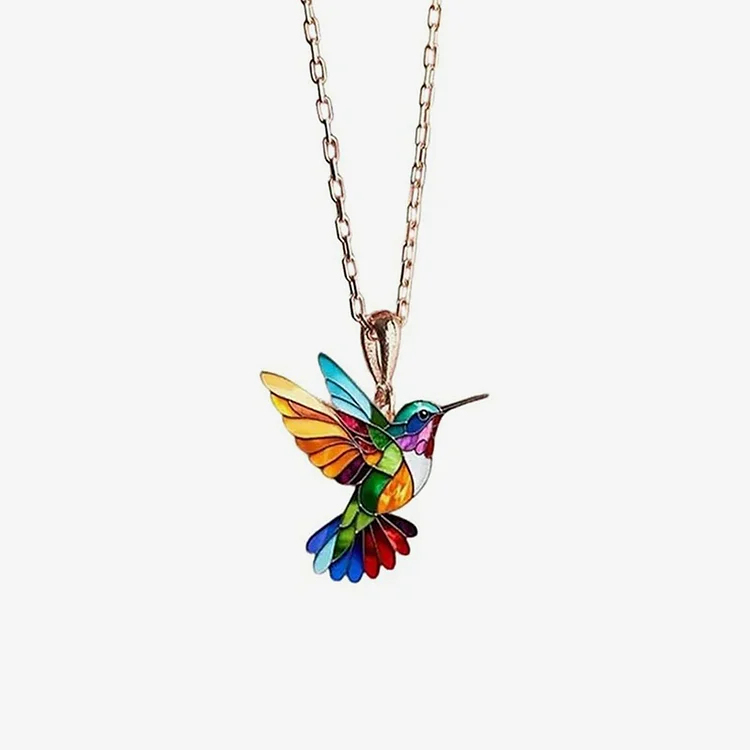 Colorful Hummingbird Necklace