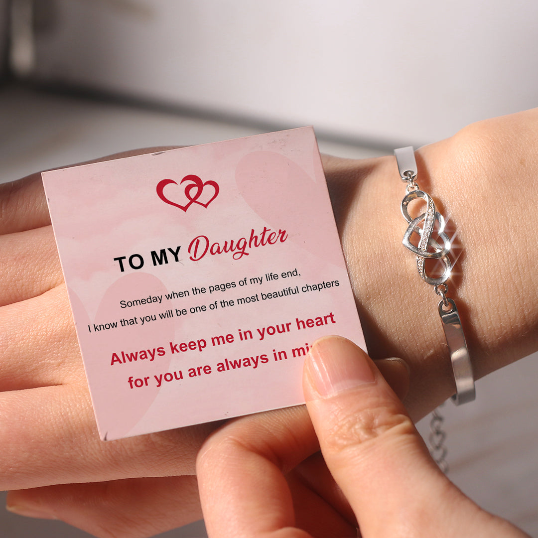 For Daughter - Always Keep Me In Your Heart  Infinity Bracelet-37bracelet
