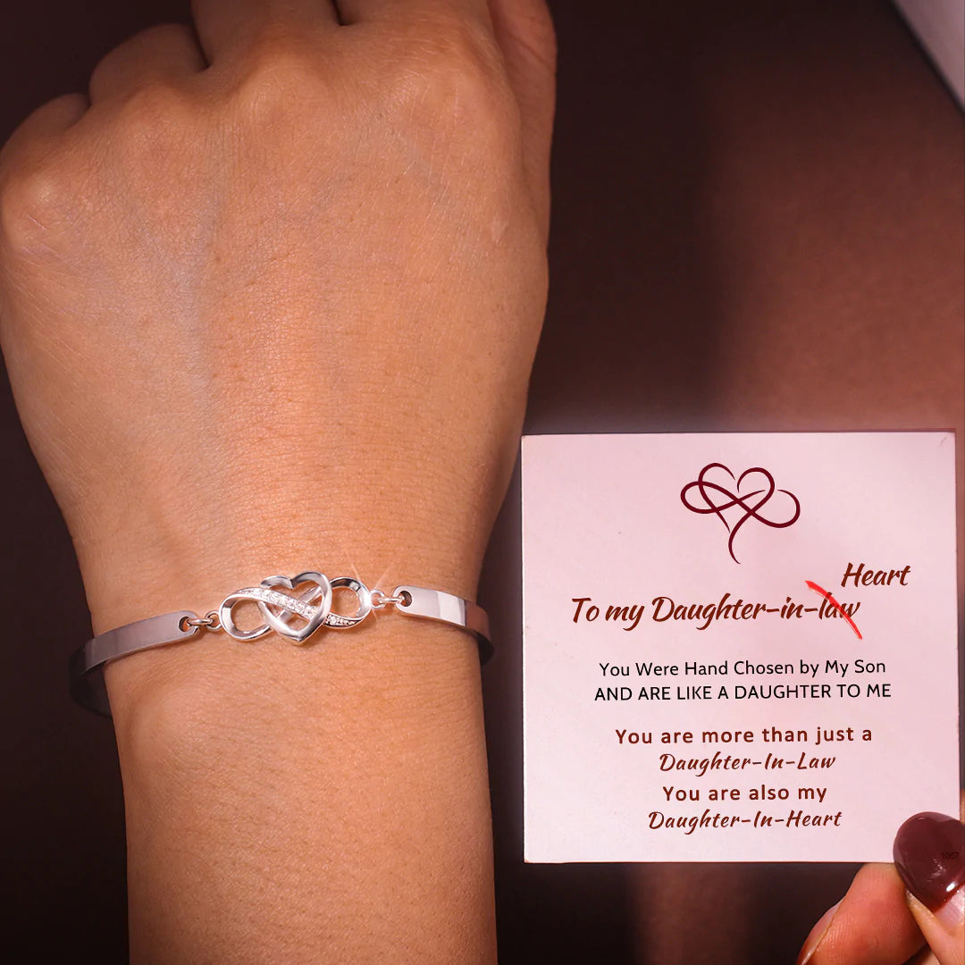 For Daughter-in-law - You Are Also My Daughter-in-heart Infinity Heart Bracelet-37bracelet