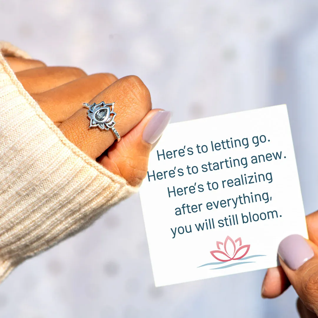Fuck It and Begin Again Lotus Ring