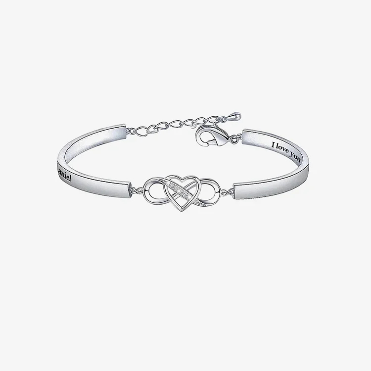 For Love - Customized Names Infinity Heart Bracelet
