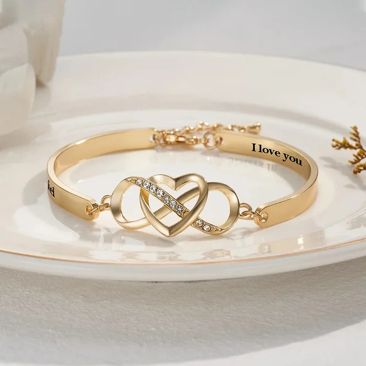 For Love - Customized Names Infinity Heart Bracelet