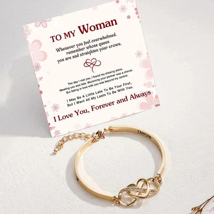 For Love - Customized Names Infinity Heart Bracelet