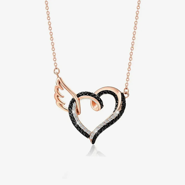 For Memorial - I'm Not a Widow Black Diamond Necklace