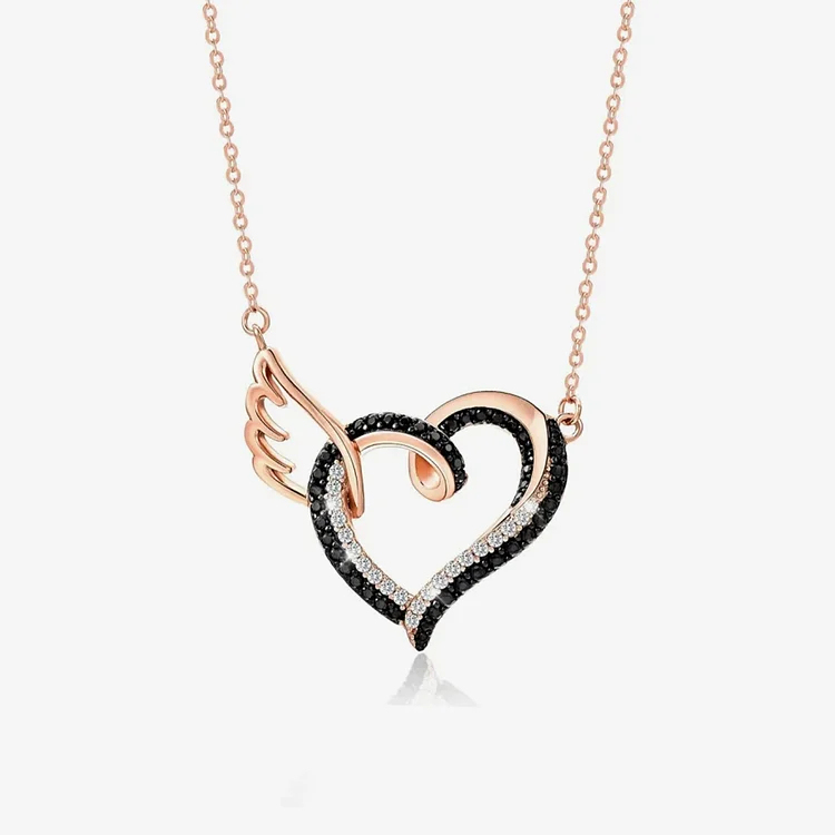 For Memorial - I'm Not a Widow Black Diamond Necklace