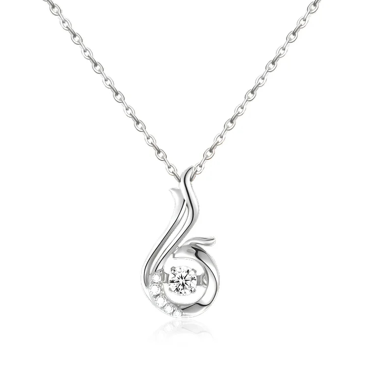 For Self - Breast Cancer Awareness Fight Like A Phoenix Dancing Necklace