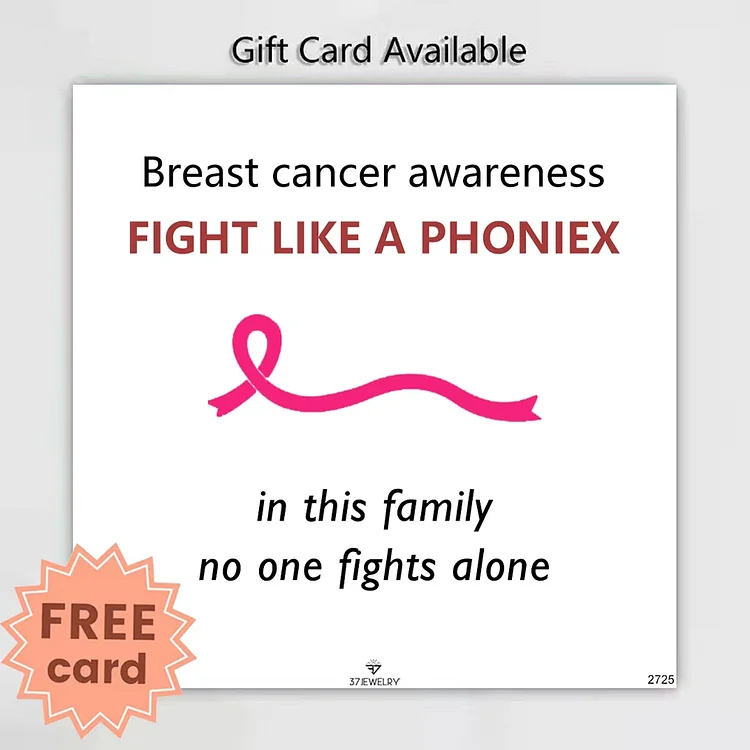 For Self - Breast Cancer Awareness Fight Like A Phoenix Dancing Necklace