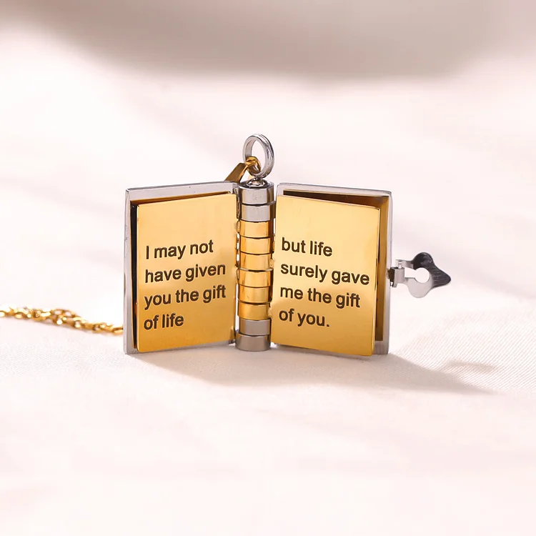 For Unbiological Daughter - Love You Always & Forever Book Necklace