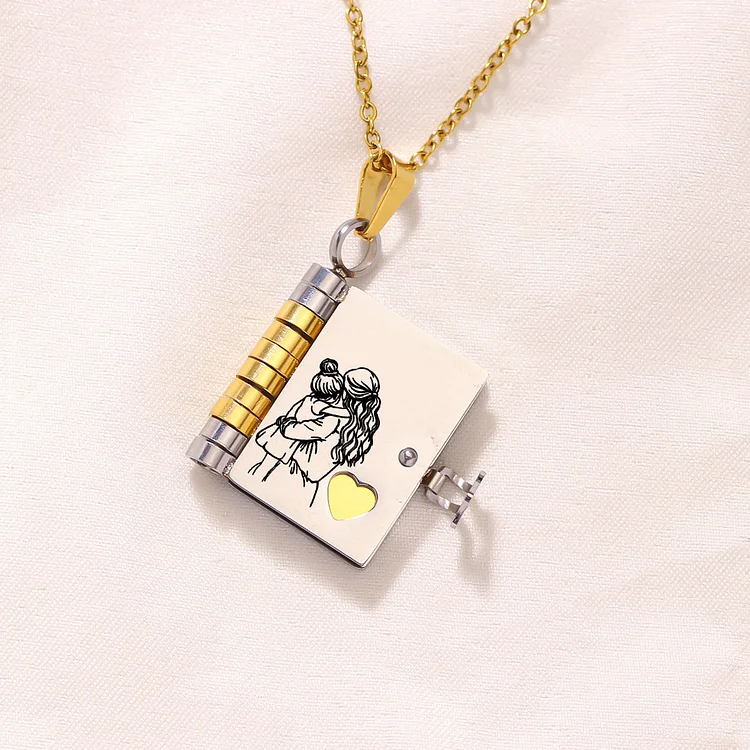 For Unbiological Daughter - Love You Always & Forever Book Necklace