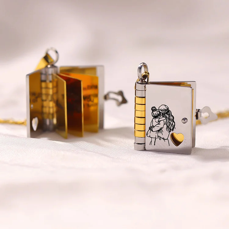 For Unbiological Daughter - Love You Always & Forever Book Necklace