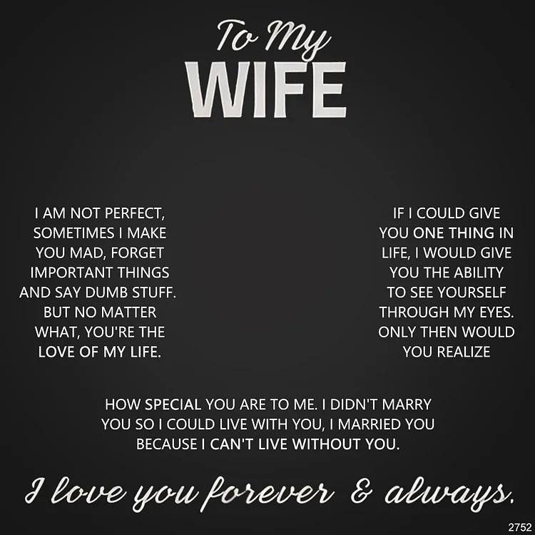 For Wife - I Love You Forever & Always Customized Double Birthstones & Names Necklace