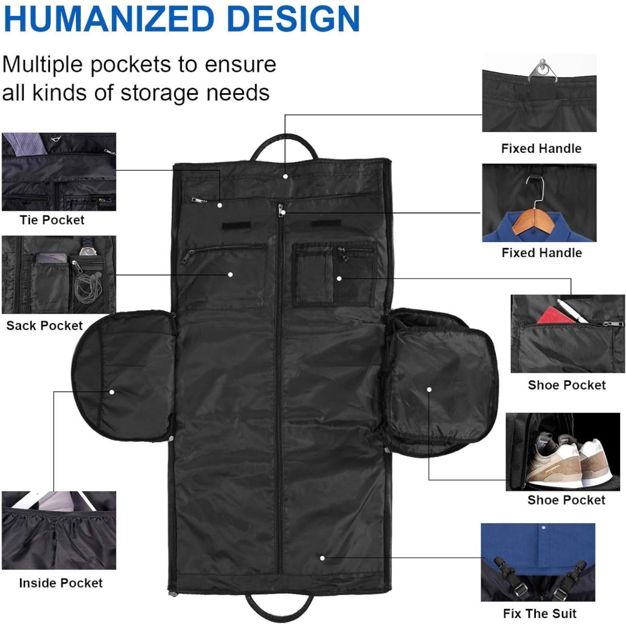 High Capacity Folding Suit Luggage