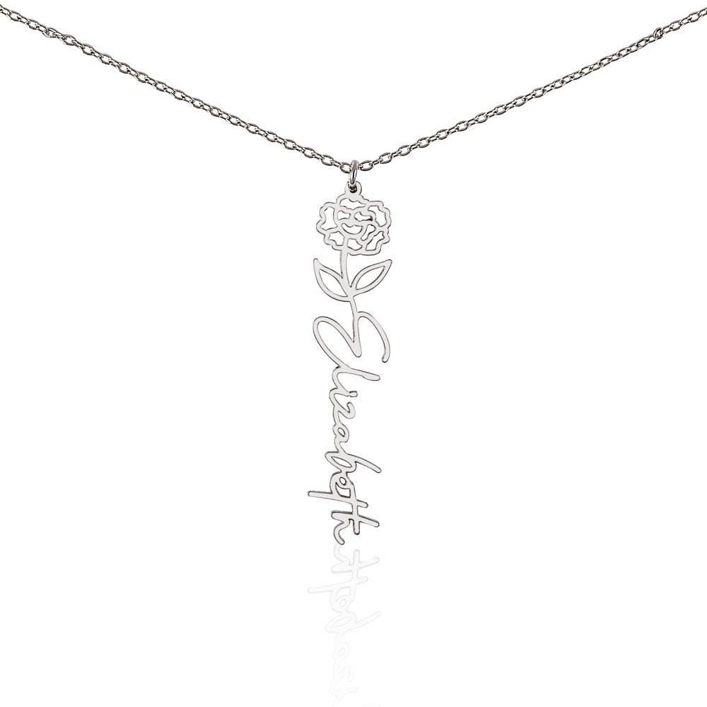 To My Daughter-in-law-Birthday Flower Name Necklace