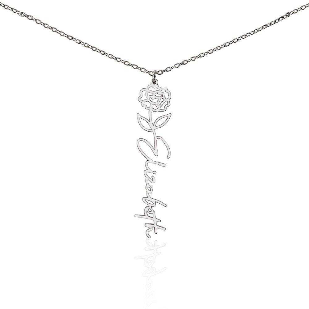 To My Daughter-in-law-Birthday Flower Name Necklace