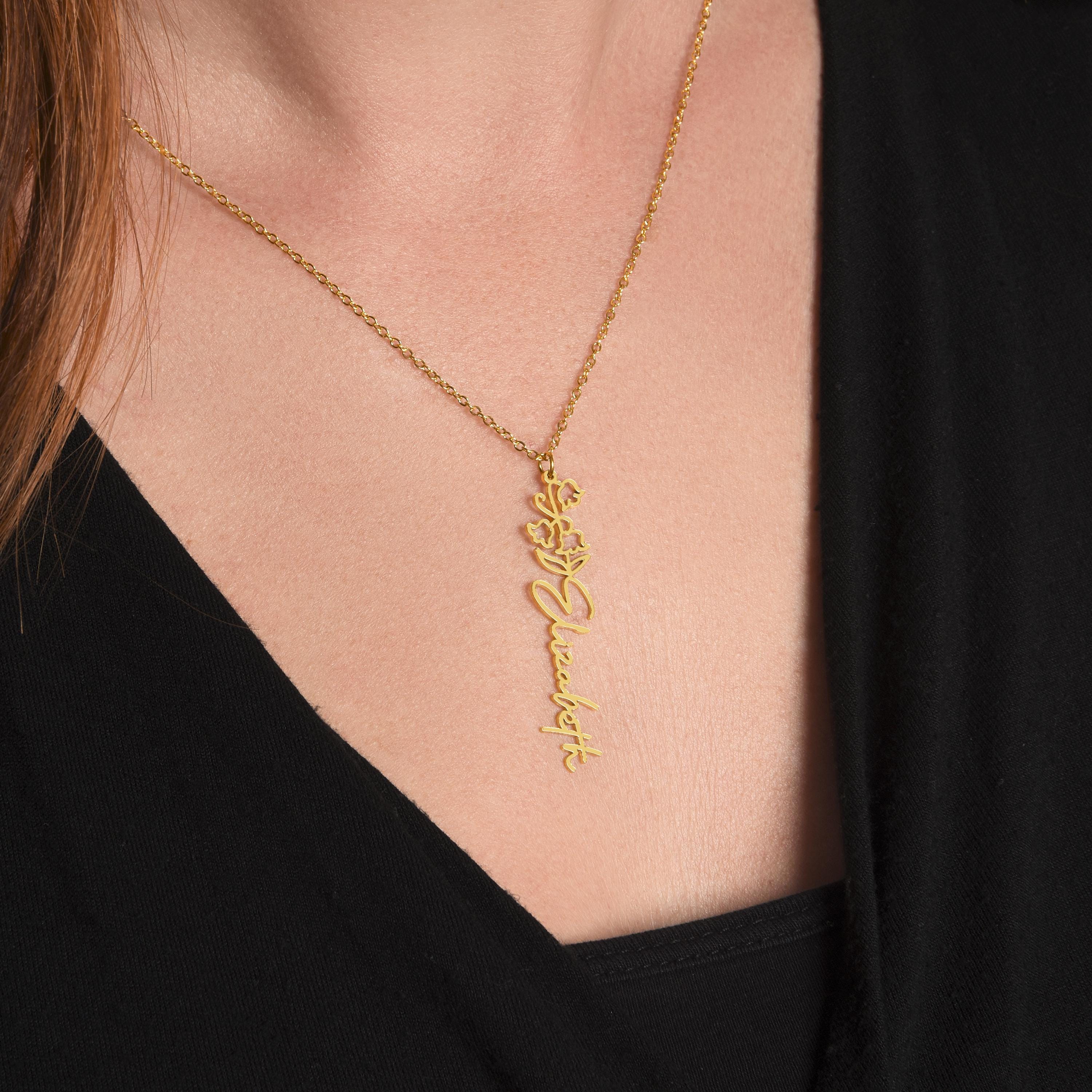 To My Daughter-in-law-Birthday Flower Name Necklace