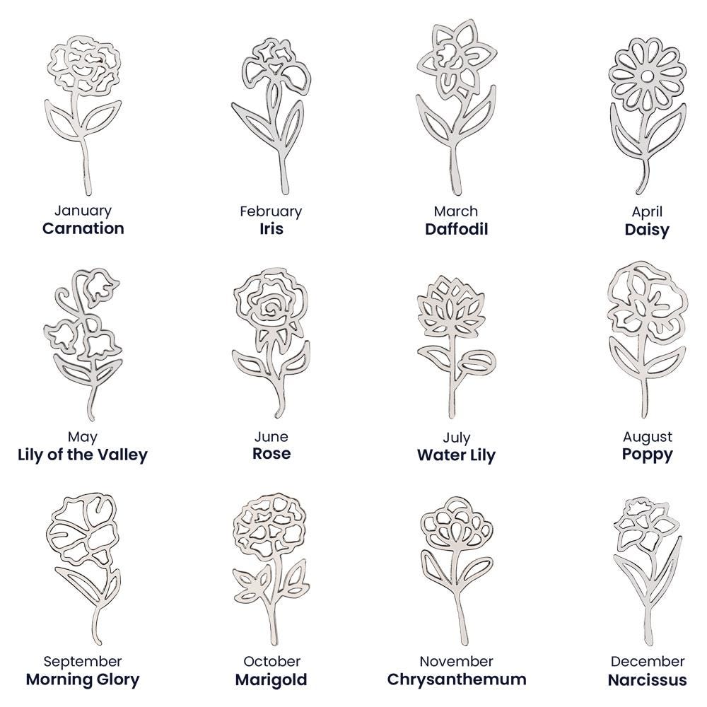 To My Daughter-in-law-Birthday Flower Name Necklace