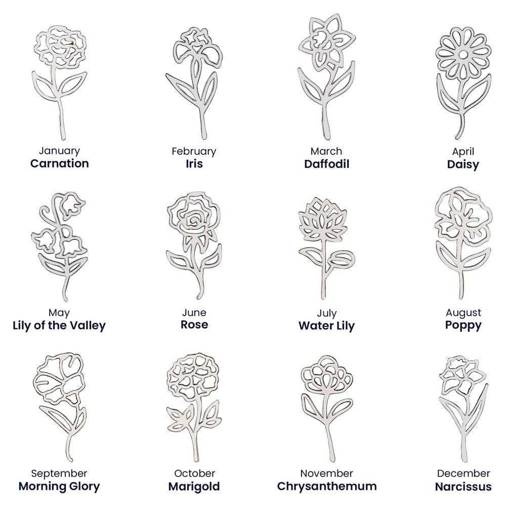 To My Daughter-in-law-Birthday Flower Name Necklace