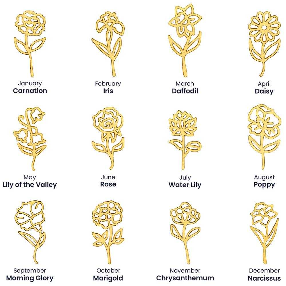 To My Daughter-in-law-Birthday Flower Name Necklace