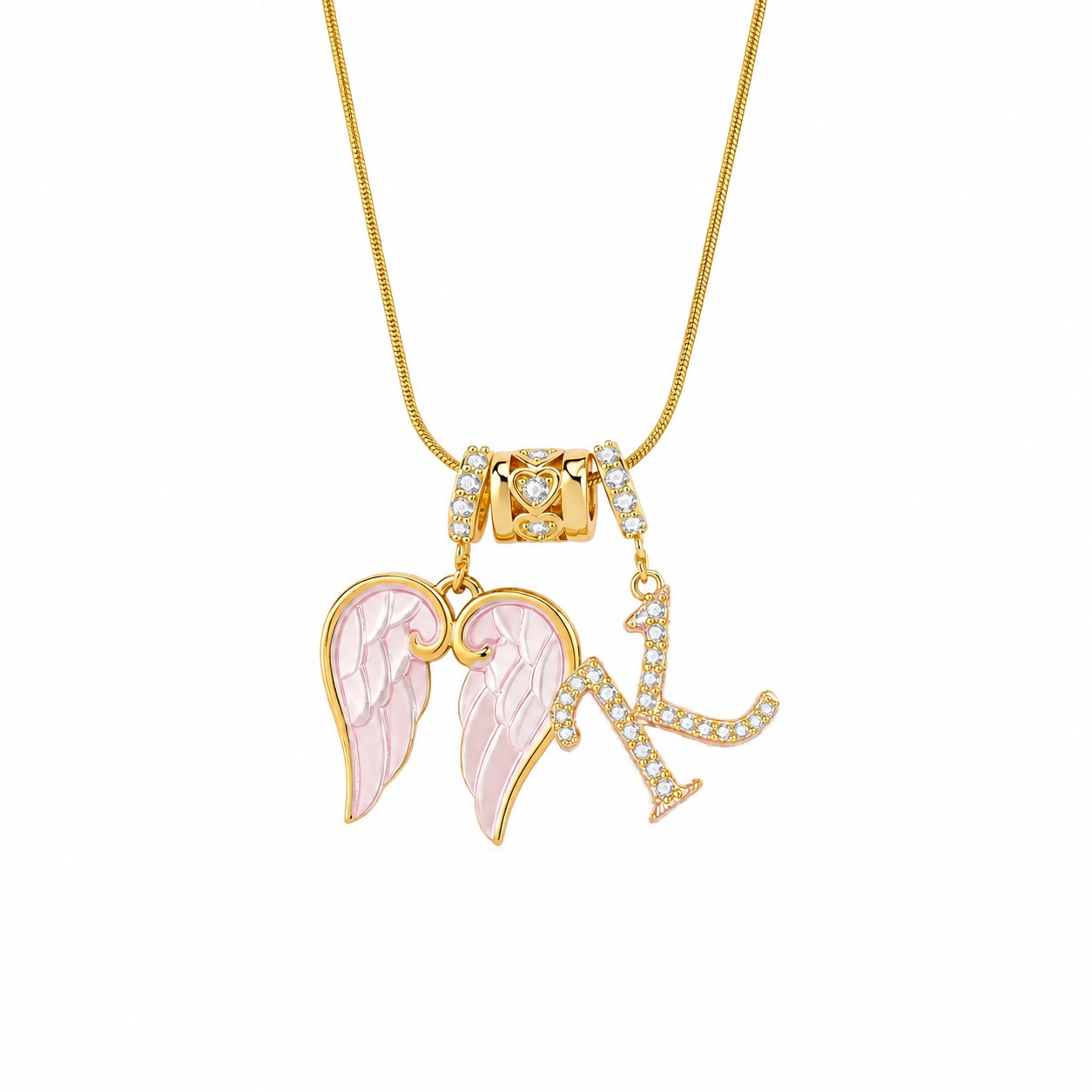I’m a mother to a son with wings Initial Keepsake Necklace